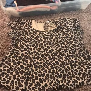 Leopard peplum shirt